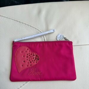 SWAROVSKI Crystal & Leather Luggage Tag Pink